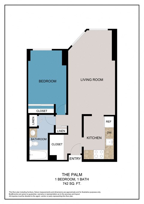 The Palms Floor Plan at ELEVATE Apartment Homes, Minneapolis, MN